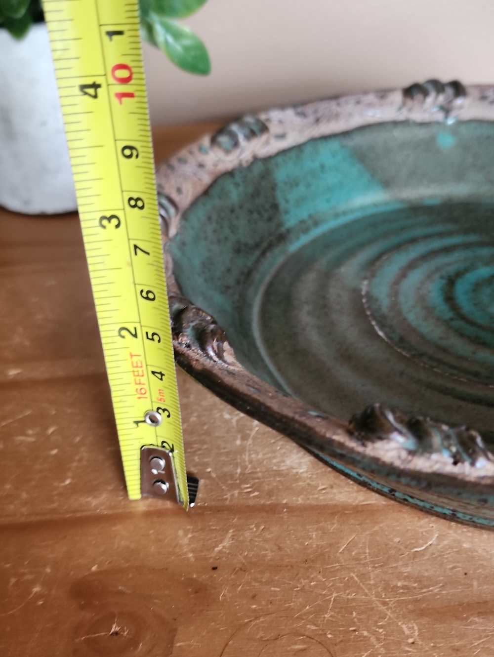 Rustic Turquoise Ceramic Bowl - Picture 12 of 14